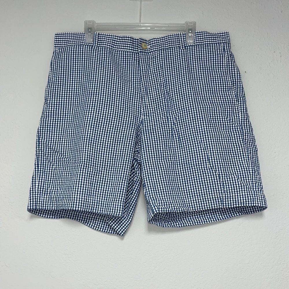 Men’s Southern Tide The Skipjack Gingham Seersucker Shorts - Flat, Size 38